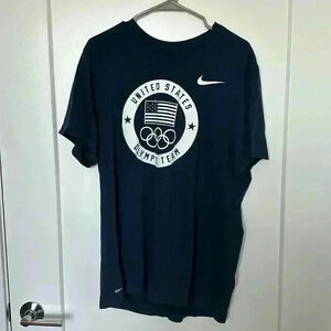 Nike Team USA Navy Blue Circle Short Sleeve T Shirt